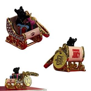 Authentic Juicy Couture Dog on Sleigh with Gifts Charm